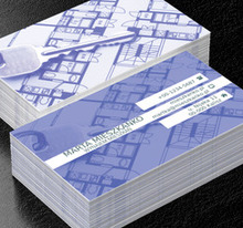 Klucz na niebieskim tle, Nieruchomość, Biuro nieruchomości - Wizytówki Netprint