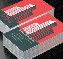 Wieżowce na czerwonym tle, Nieruchomość, Wynajem mieszkań - Wizytówki Netprint