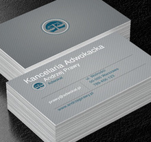 Waga na szarym tle, Prawo, Adwokat - Wizytówki Netprint