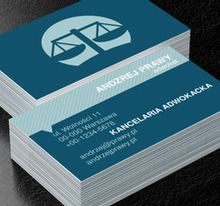 Waga sprawiedliwości, Prawo, Adwokat - Wizytówki Netprint