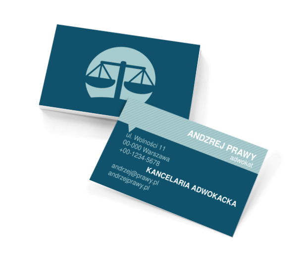 Waga sprawiedliwości, Prawo, Adwokat - Wizytówki Netprint szablony online