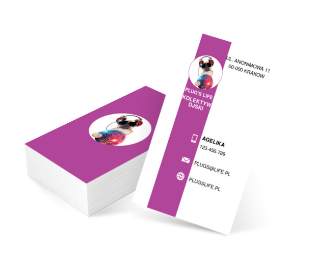Rozrywkowy pies, Rozrywka, DJ - Wizytówki Netprint szablony online