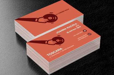 Pomarańczowy skrecz, Rozrywka, DJ - Wizytówki Netprint