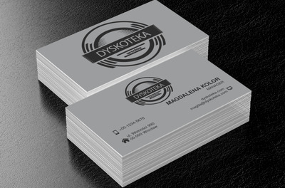 Głośnik na szarym tle, Rozrywka, Dyskoteka - Wizytówki Netprint