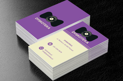 Winyl w musze, Rozrywka, Dyskoteka - Wizytówki Netprint