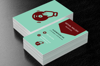 Brązowa płyta winylowa, Rozrywka, Klub muzyczny - Wizytówki Netprint