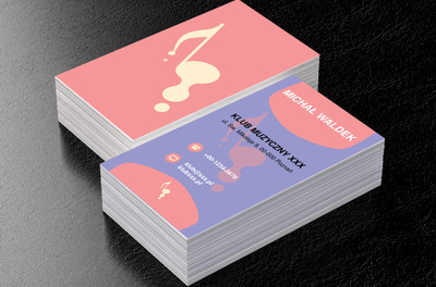 Nuta z kropli, Rozrywka, Klub muzyczny - Wizytówki Netprint