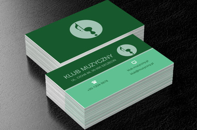 Zielona nuta, Rozrywka, Klub muzyczny - Wizytówki Netprint