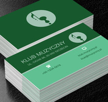 Zielona nuta, Rozrywka, Klub muzyczny - Wizytówki Netprint