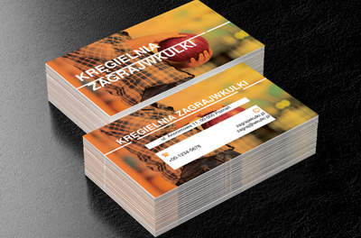 Różowa kula w rękach, Rozrywka, Kręgielnia - Wizytówki Netprint