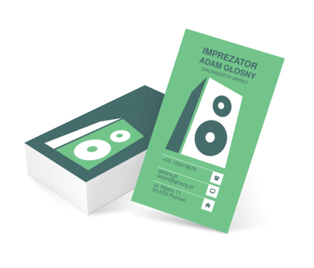 Dizajnerski głośnik, Rozrywka, Organizator imprez - Wizytówki Netprint szablony online