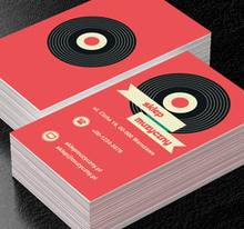 Retro winyl, Rozrywka, Sklep muzyczny - Wizytówki Netprint
