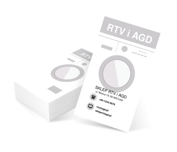 Grafika pralki, Sprzedaż, RTV i AGD - Wizytówki Netprint szablony online
