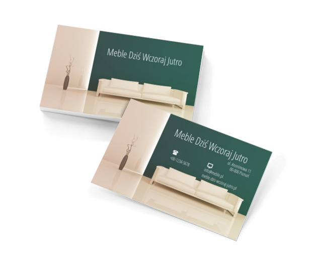 Biała sofa, Sprzedaż, Meble - Wizytówki Netprint szablony online