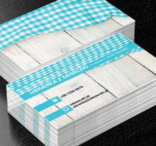 Niebieski materiał na drewnie, Sprzedaż, Odzież - Wizytówki Netprint