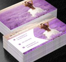 Panna młoda na polu lawendy, Sprzedaż, Suknie ślubne - Wizytówki Netprint