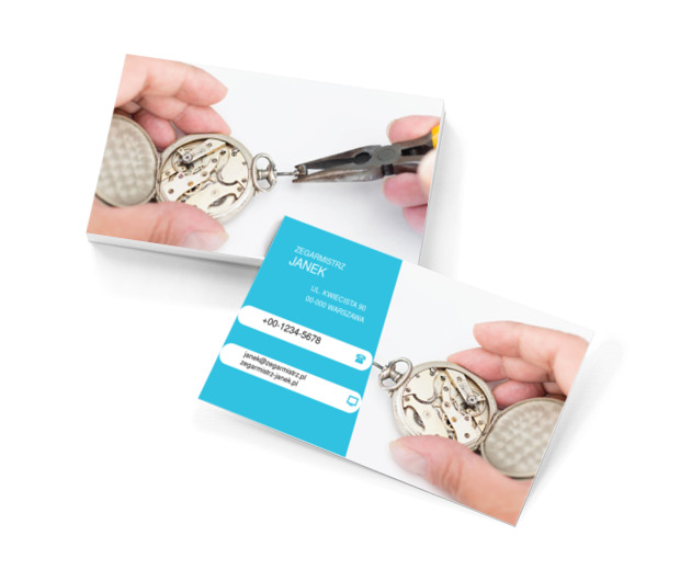 Precyzyjna robota, Sprzedaż, Zegarmistrz - Wizytówki Netprint szablony online