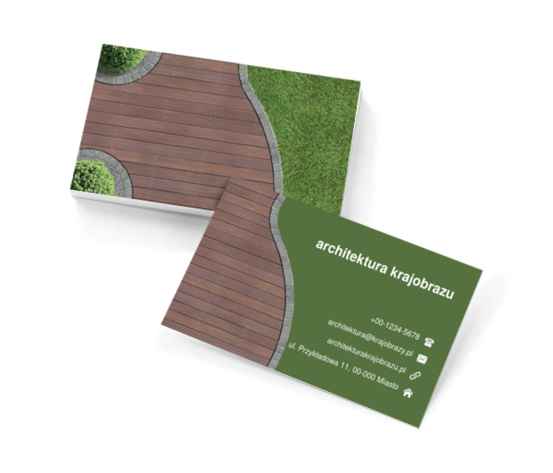 Alejka w ogrodzie, Środowisko i Przyroda, Architektura krajobrazu - Wizytówki Netprint szablony online