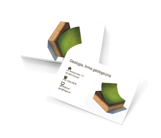 Przekrój podłoża, Środowisko i Przyroda, Geologia - Wizytówki Netprint szablony online