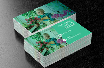 Pielęgnacja kwiatów, Środowisko i Przyroda, Kwiaciarnia - Wizytówki Netprint