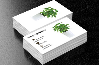 Zioła w doniczce, Środowisko i Przyroda, Usługi ogrodnicze - Wizytówki Netprint