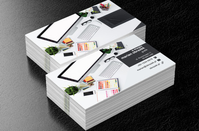 Biurko grafika komputerowego, Telekomunikacja i Internet, Grafik komputerowy - Wizytówki Netprint