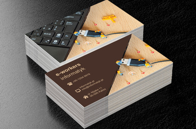 Klawiatura na biurku, Telekomunikacja i Internet, Informatyk - Wizytówki Netprint