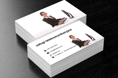 Pracownica call center, Telekomunikacja i Internet, Usługi telekomunikacyjne - Wizytówki Netprint