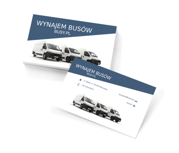 Flota busów, Transport, Busy - Wizytówki Netprint szablony online