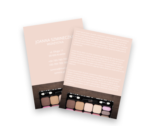 Malowidła do mej twarzy, Zdrowie i Uroda, Wizaż - Ulotki Netprint szablony online