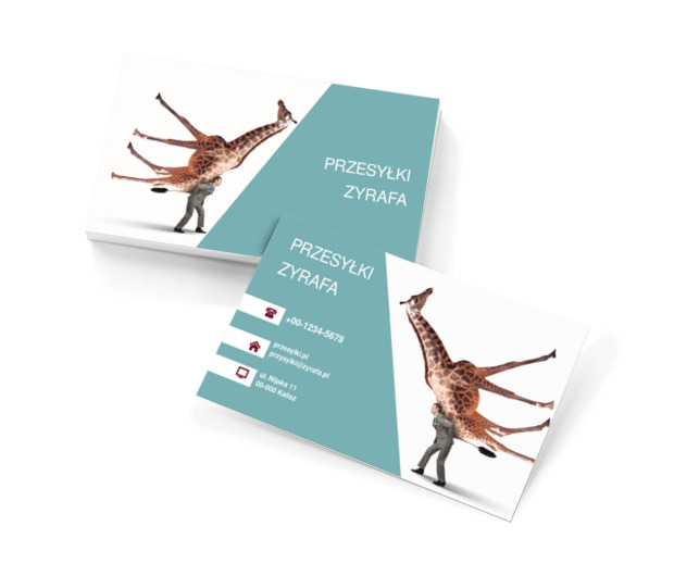 Z żyrafą przez życie, Transport, Przesyłki - Wizytówki Netprint szablony online