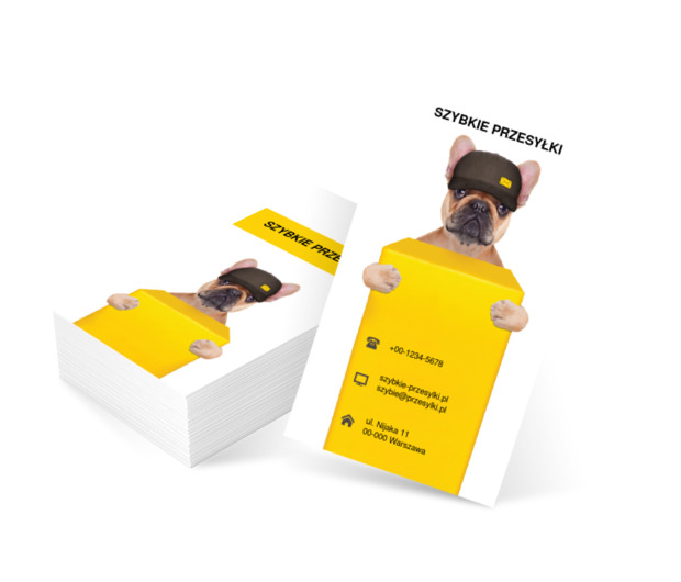 Pies doręczyciel, Transport, Przesyłki - Wizytówki Netprint szablony online