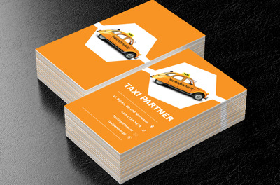 Żółta taksówka, Transport, Taxi - Wizytówki Netprint