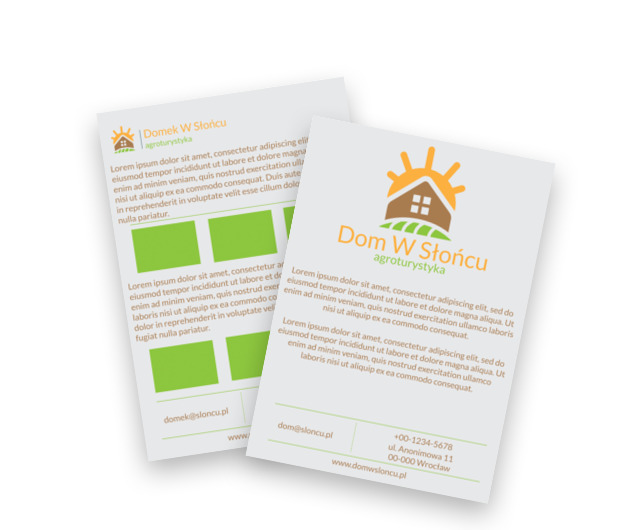 Życie i dom w zgodzie z naturą , Turystyka, Agroturystyka - Ulotki Netprint szablony online