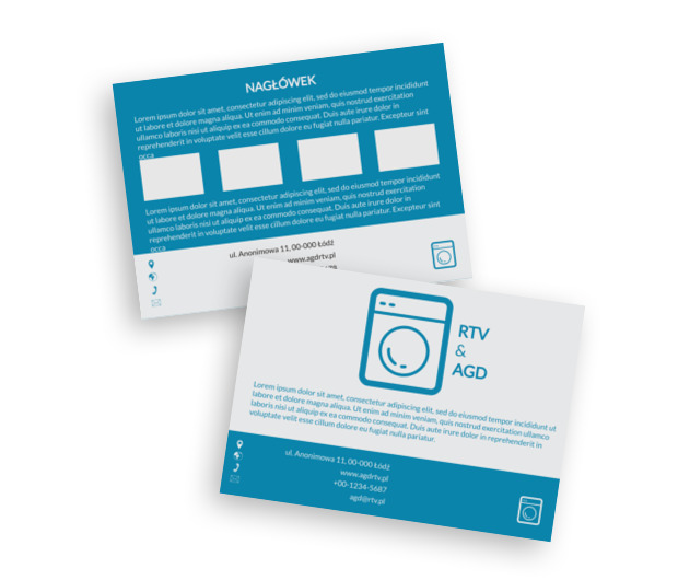 Jasno, prosto, konkretnie. Oferta AGD, Sprzedaż, RTV i AGD - Ulotki Netprint szablony online
