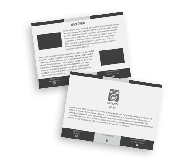 W szarościach dla branży RTV i AGD, Sprzedaż, RTV i AGD - Ulotki Netprint szablony online