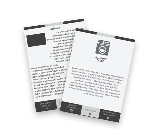 Klasyczny profesjonalizm i elegancja, Sprzedaż, RTV i AGD - Ulotki Netprint szablony online