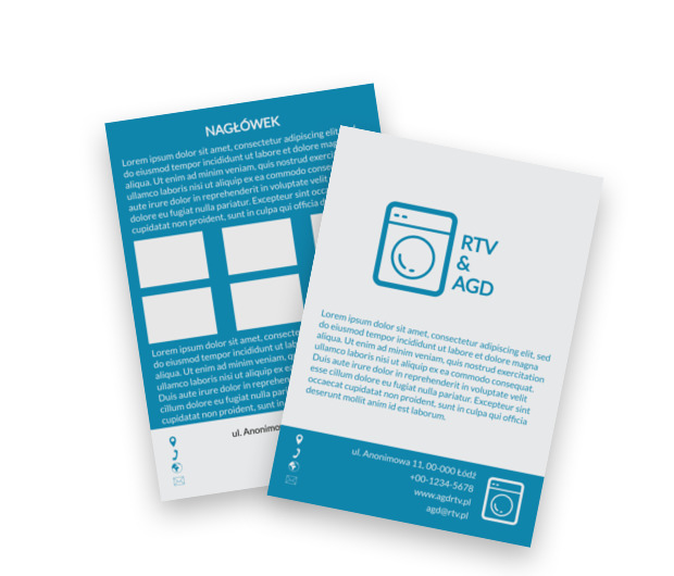 Porządek i czystość dzięki sprzętom AGD, Sprzedaż, RTV i AGD - Ulotki Netprint szablony online