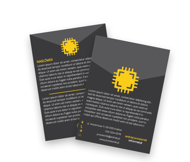 Know-how Internetu i komputera, Telekomunikacja i Internet, Informatyk - Ulotki Netprint szablony online