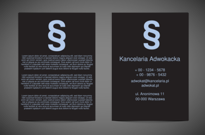 Adwokacka misja – zwycięstwo, Prawo, Kancelaria adwokoacka - Ulotki Netprint