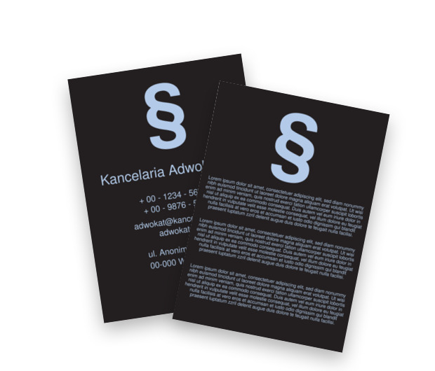 Adwokacka misja – zwycięstwo, Prawo, Kancelaria adwokoacka - Ulotki Netprint szablony online