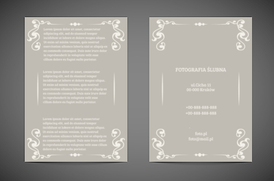 Atrakcyjna monotematyczność, Fotografia, Fotograf ślubny - Ulotki Netprint