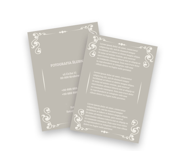 Atrakcyjna monotematyczność, Fotografia, Fotograf ślubny - Ulotki Netprint szablony online