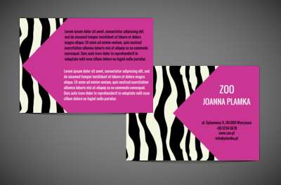 Kiedy wszystko ubiera się w paski, Motywy, Zwierzęta - Ulotki Netprint