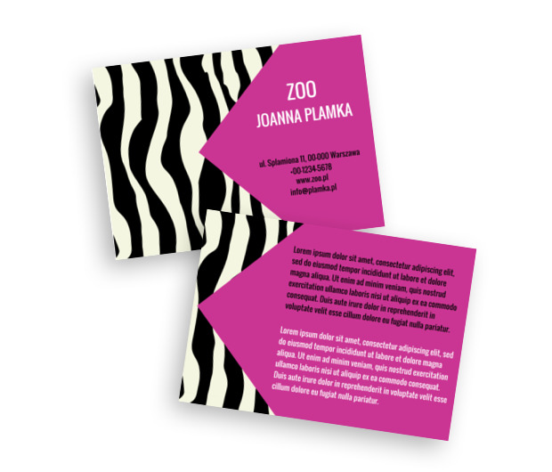 Kiedy wszystko ubiera się w paski, Motywy, Zwierzęta - Ulotki Netprint szablony online