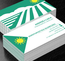 Słońce na zielonym tle, Turystyka, Agroturystyka - Wizytówki Netprint