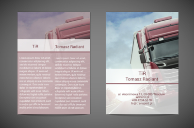 Tirowcem jestem, Transport, Transport Towarów  - Ulotki Netprint