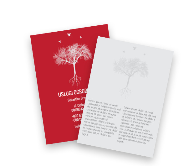 W drzewiastych korzeniach, Motywy, Roślinne - Ulotki Netprint szablony online