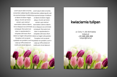 Z tulipanem w roli głównej, Środowisko i Przyroda, Kwiaciarnia - Ulotki Netprint