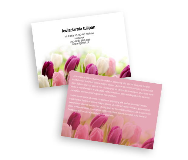 Garść świeżych tulipanów, Środowisko i Przyroda, Kwiaciarnia - Ulotki Netprint szablony online